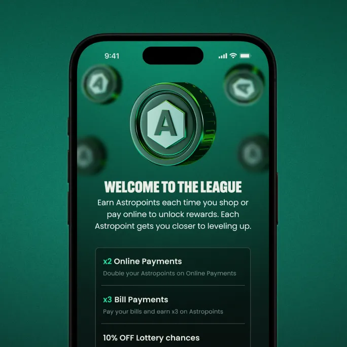 AstroPay Rewards program landing page on desktop showcasing user loyalty benefits - designed by Flexxi