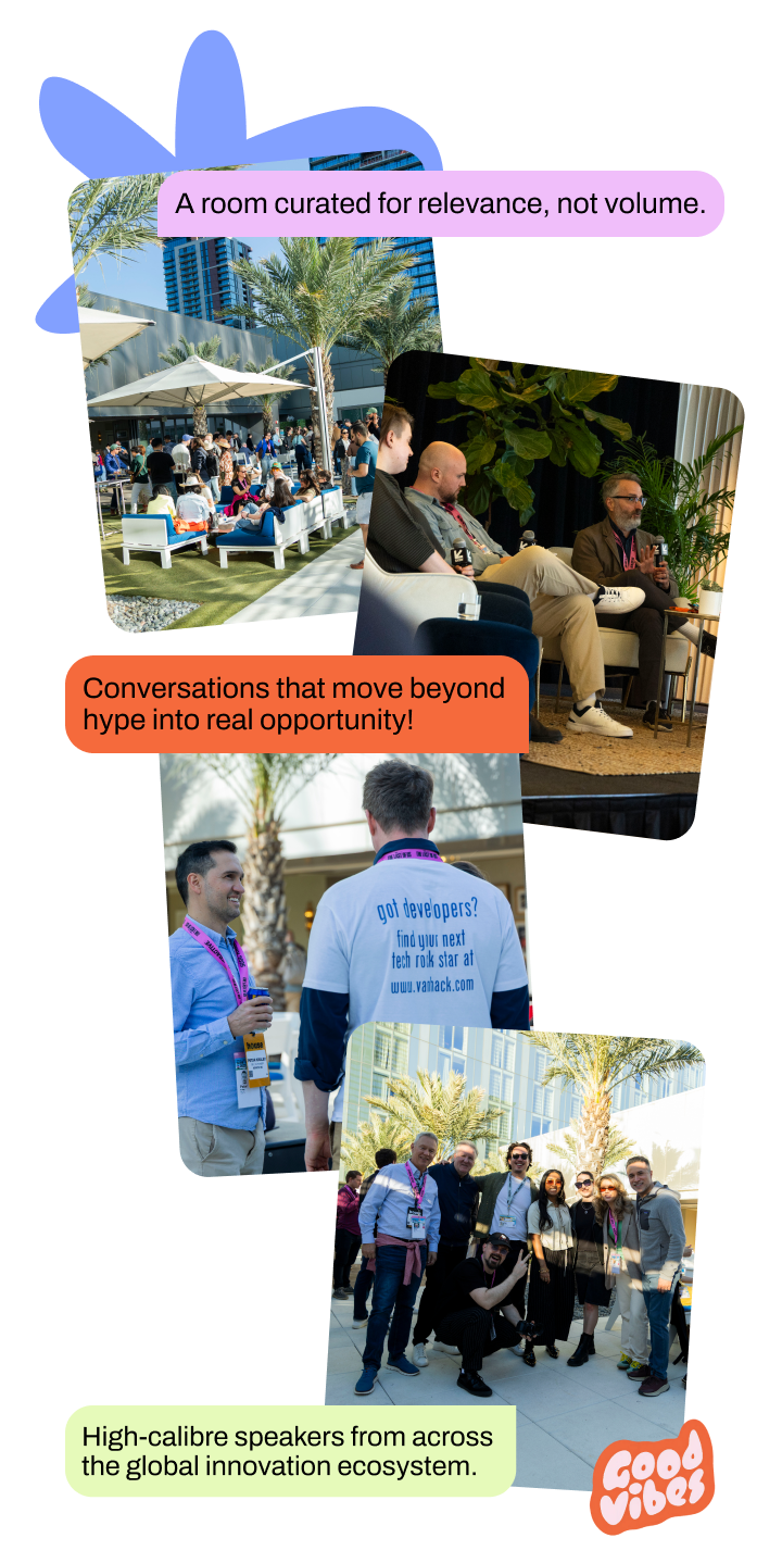 collage about 2025 sxsw frontier of innovations event