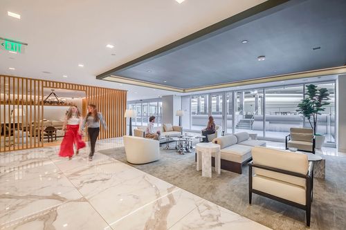tenant lounge looking towards the windows