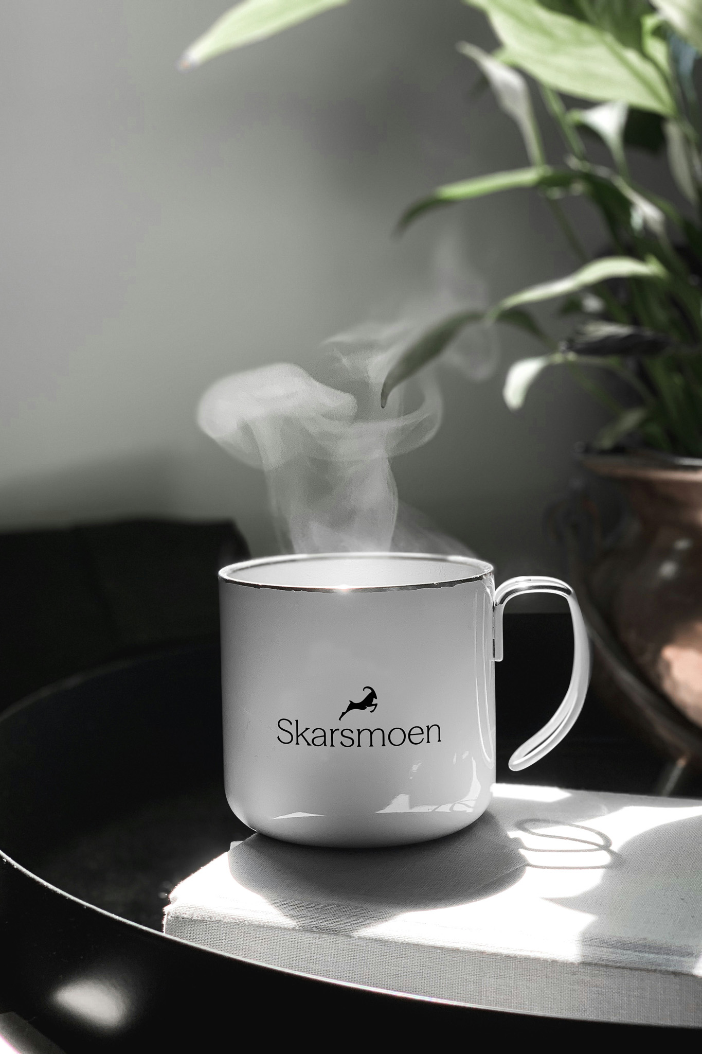 Kaffekopp med Skarsmoen logo