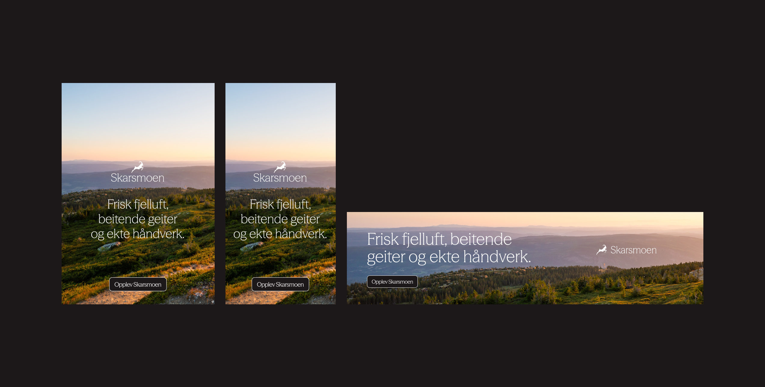 Skarsmoen digitale bannere med fjellandskap