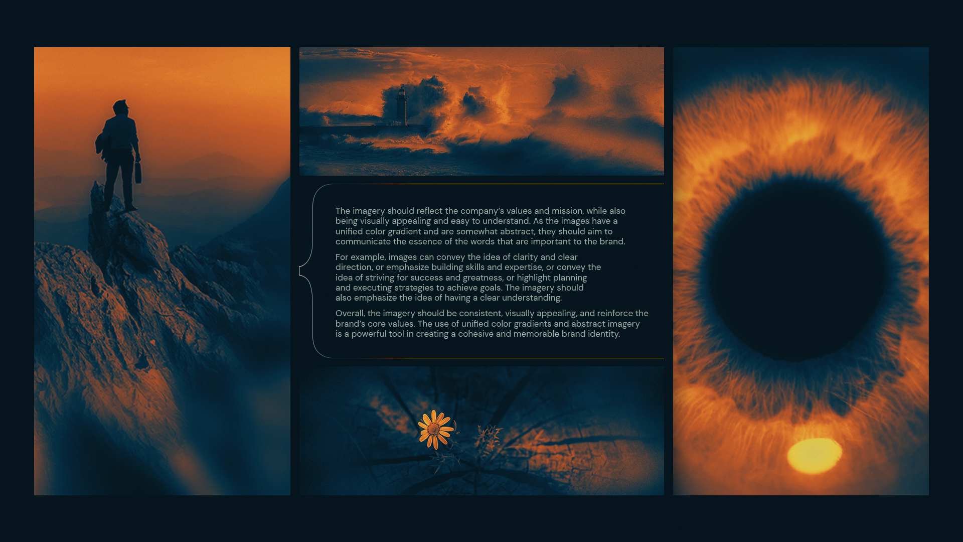 Dialog Kompetanse image style in blue and orange