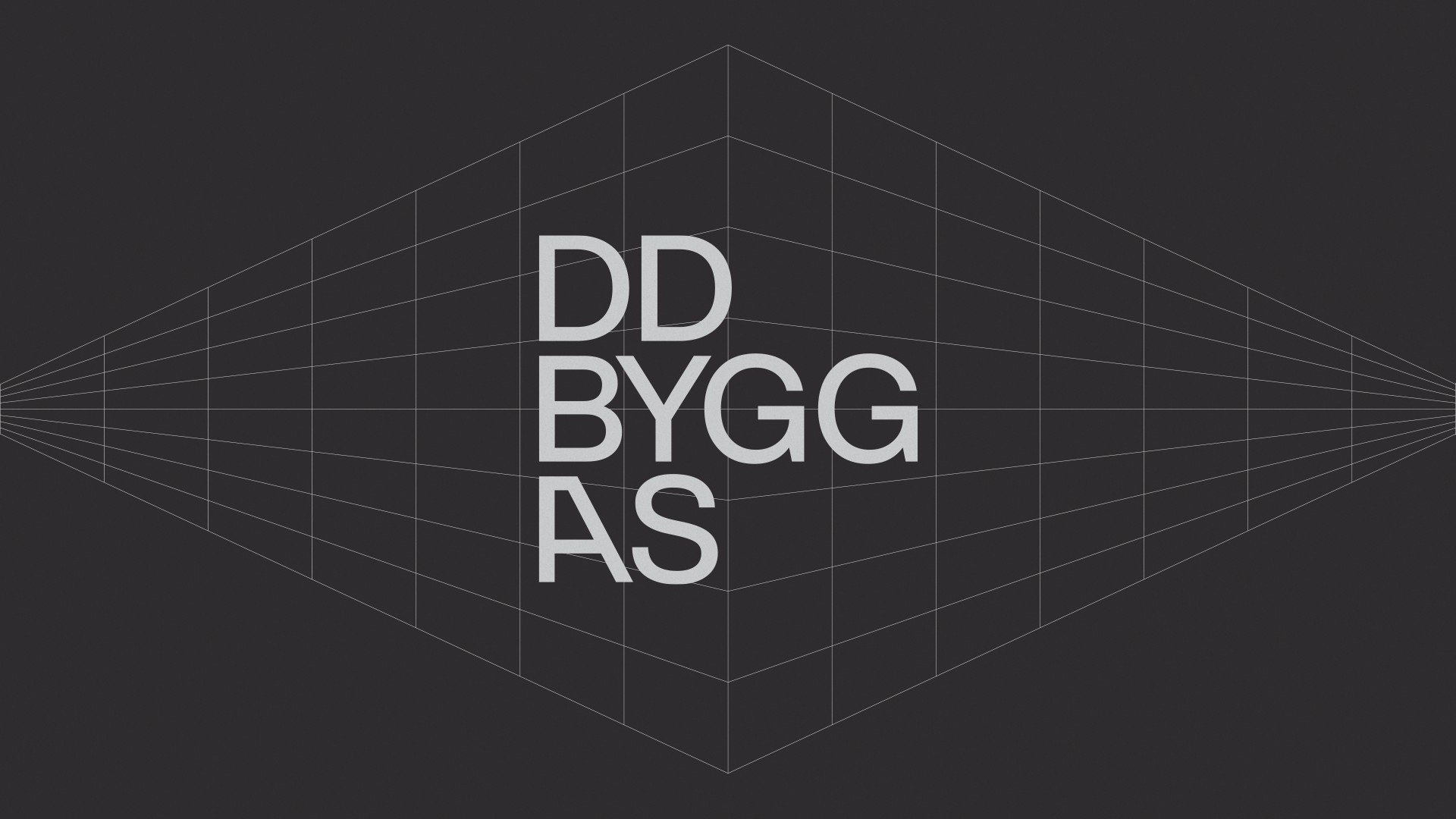 DD Bygg logo på mørk bakgrunn