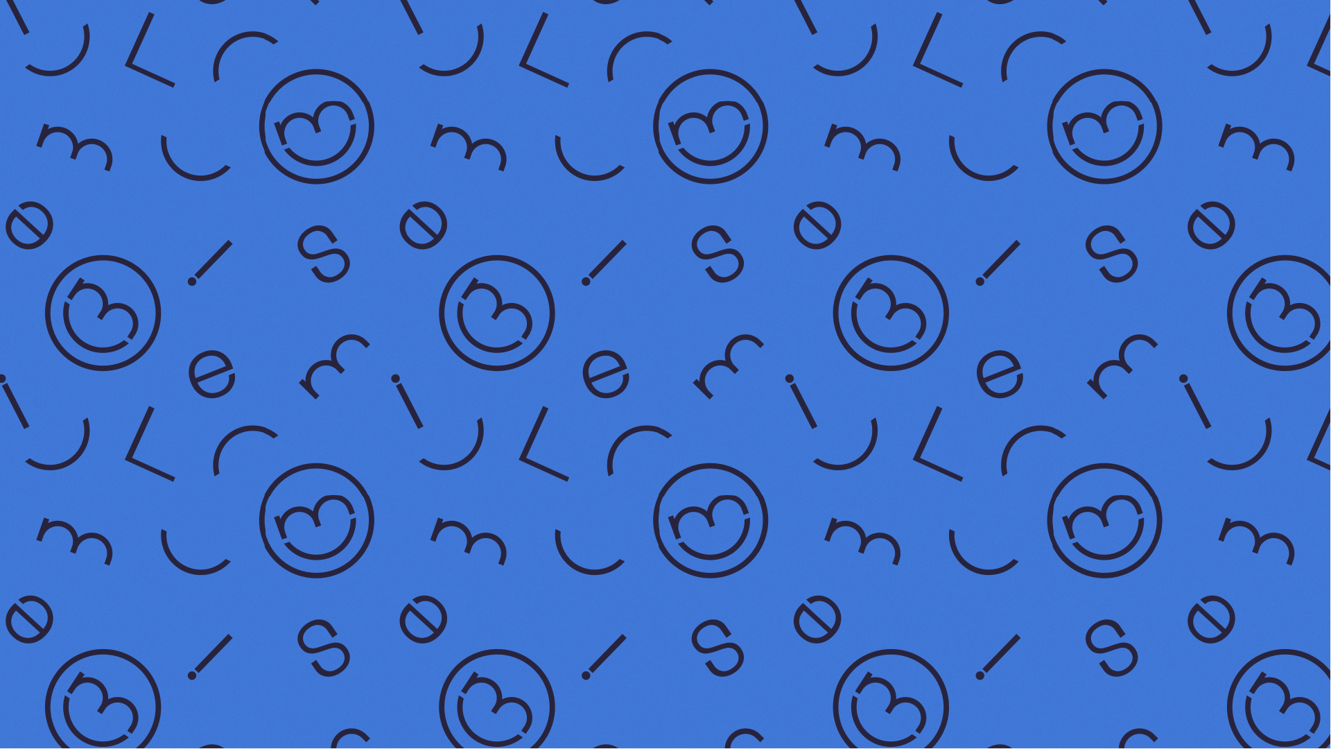 The Smile Factory pattern in blue