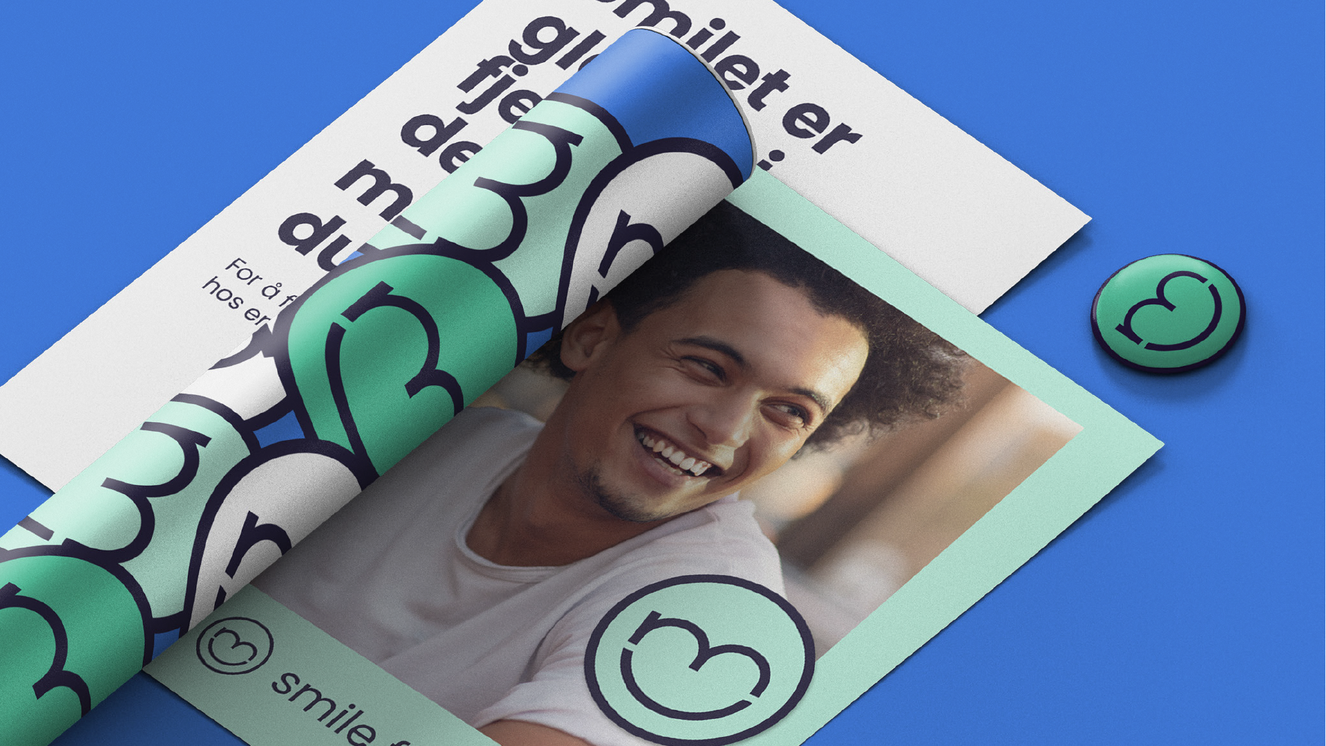 Smile Factory brochure with a smiling man