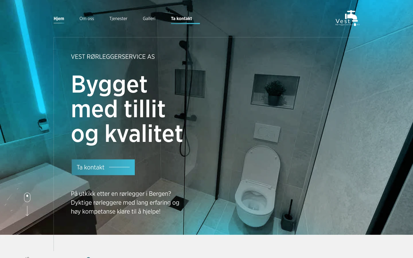 Forsiden på vestrorleggerservice.no