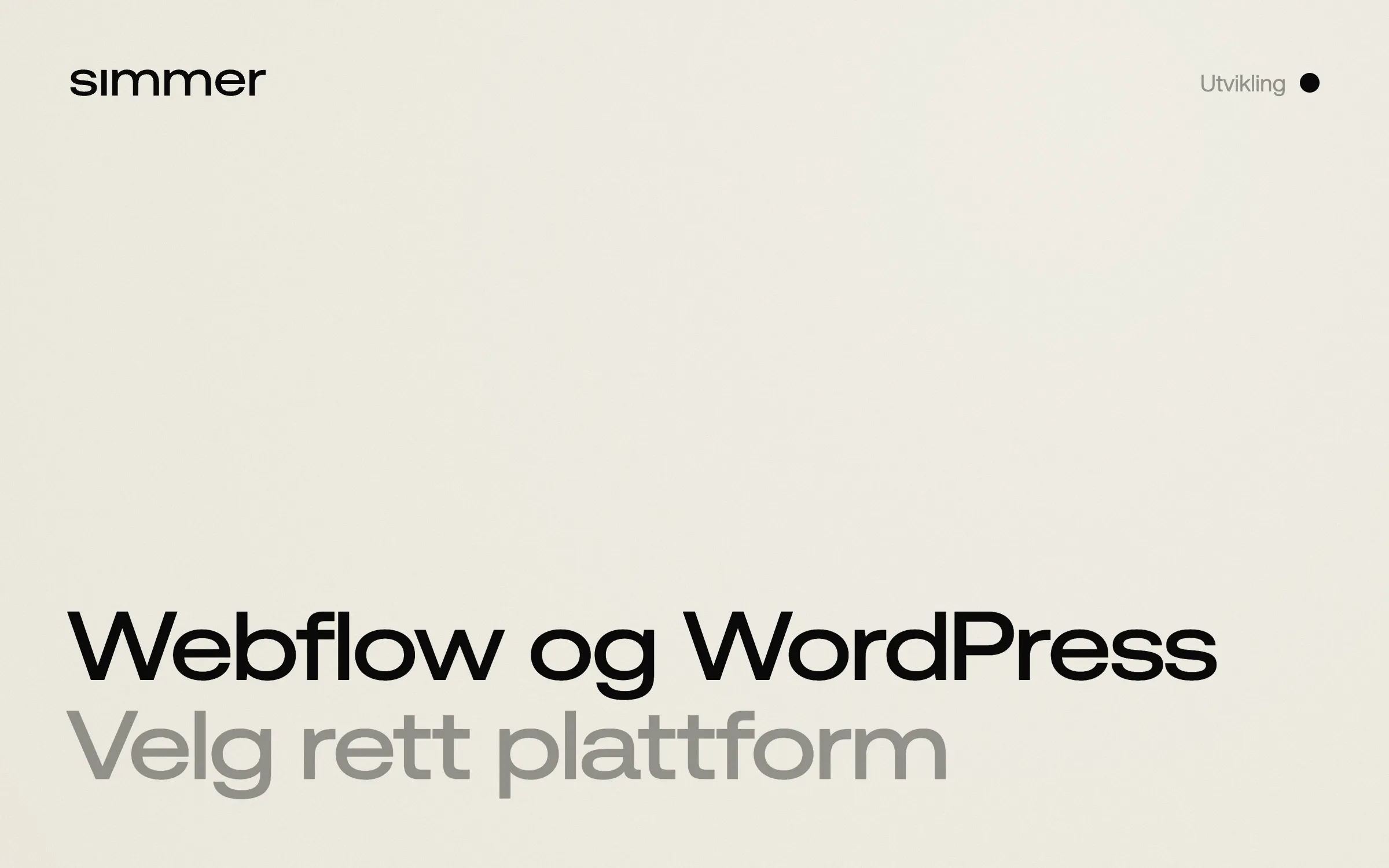 Blog image - Simmer -  design agency in Bergen