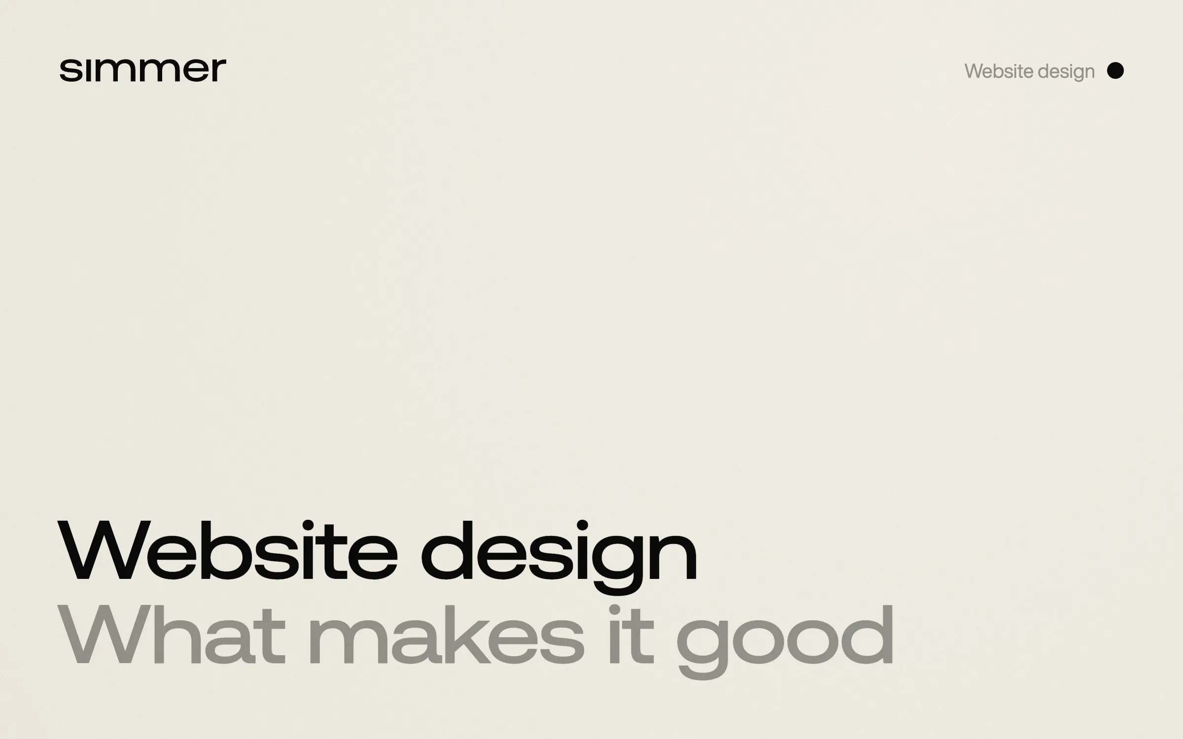 Website design: what makes it good