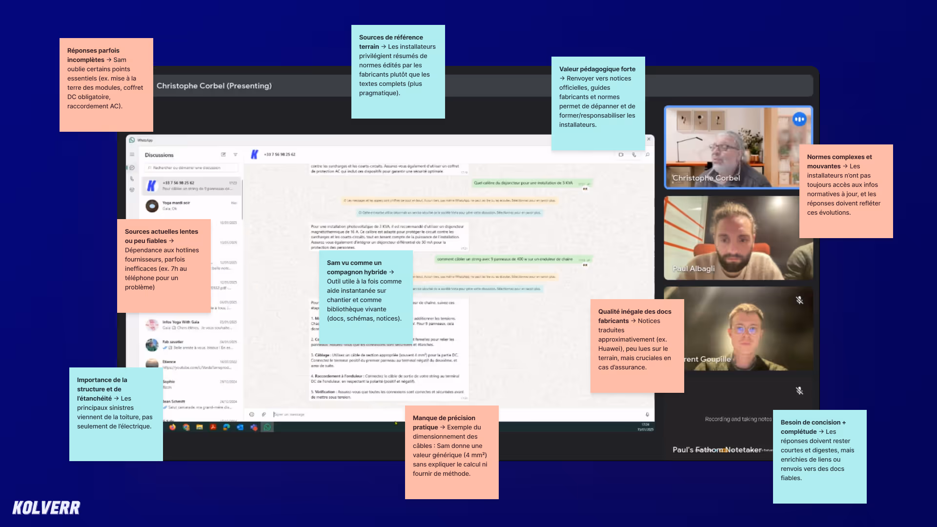 User test mockup and insights