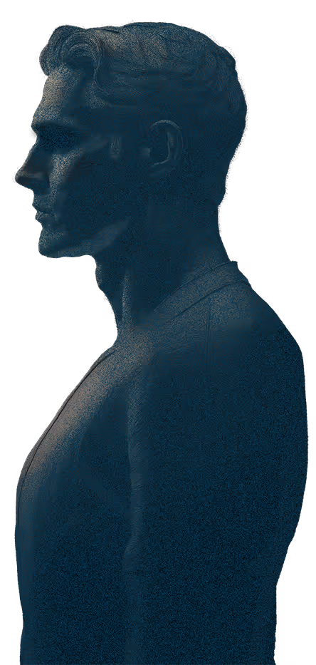 Profile of a thoughtful, futuristic explorer looking toward the stars, symbolizing hope, exploration, and the mental health journey with Ad Astra Psychiatric Services.