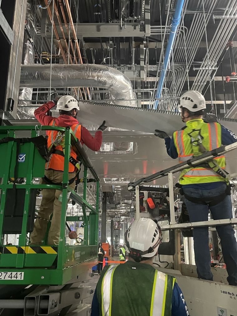 CleanSpace crews installing ductwork