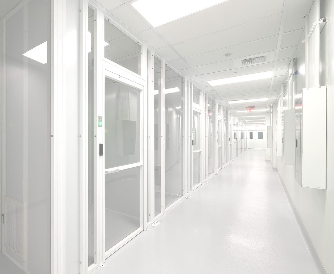 Finished cleanroom corridor