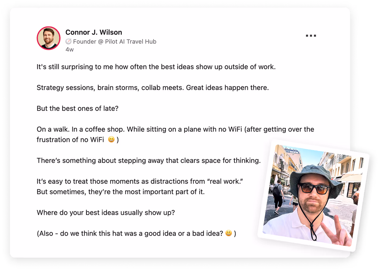 Connor Pilot founder linkedin