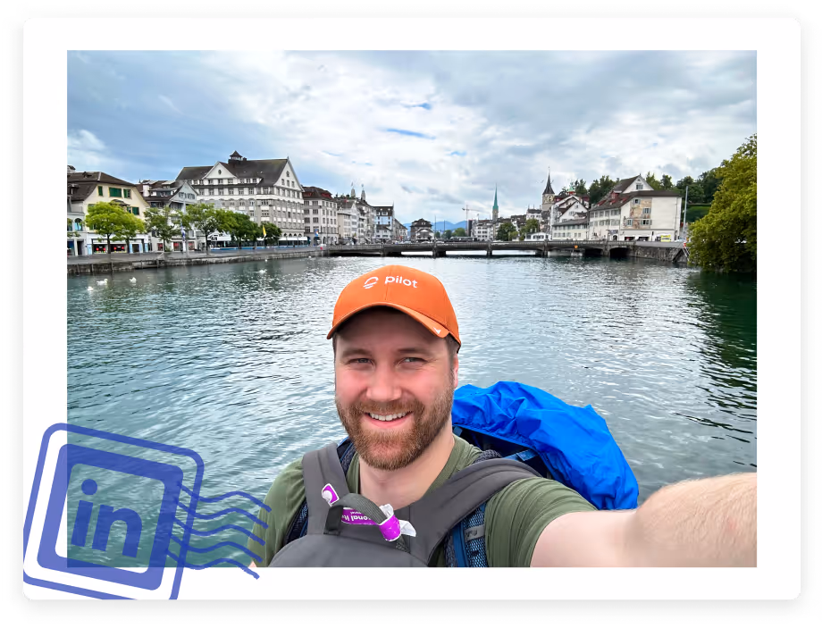 Pilot Founder Connor Business Traveling
