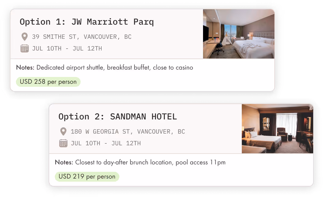 Compare and select hotels from Pilot