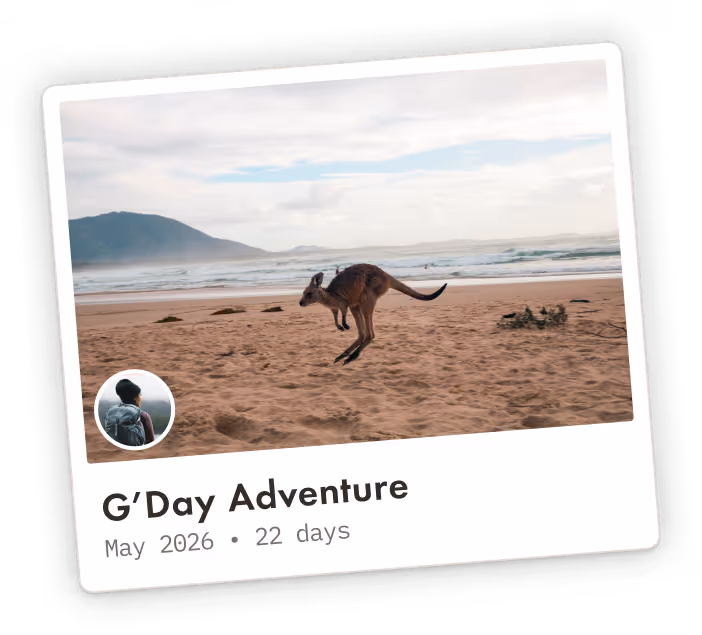 An image of the Pilot app trip plan card for solo travel.