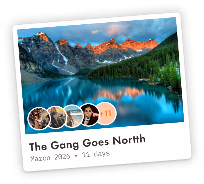 An image of the Pilot app trip plan card for a trip with a large group.