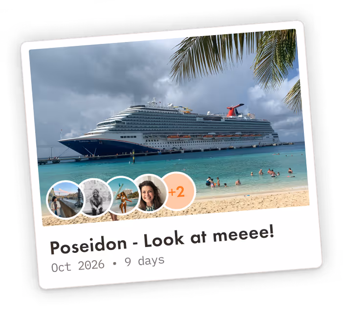 An image of the Pilot app trip plan card for a cruise.
