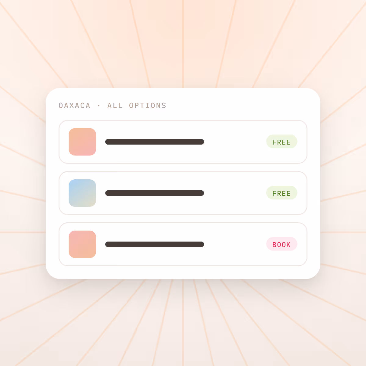 Free things, not just bookings