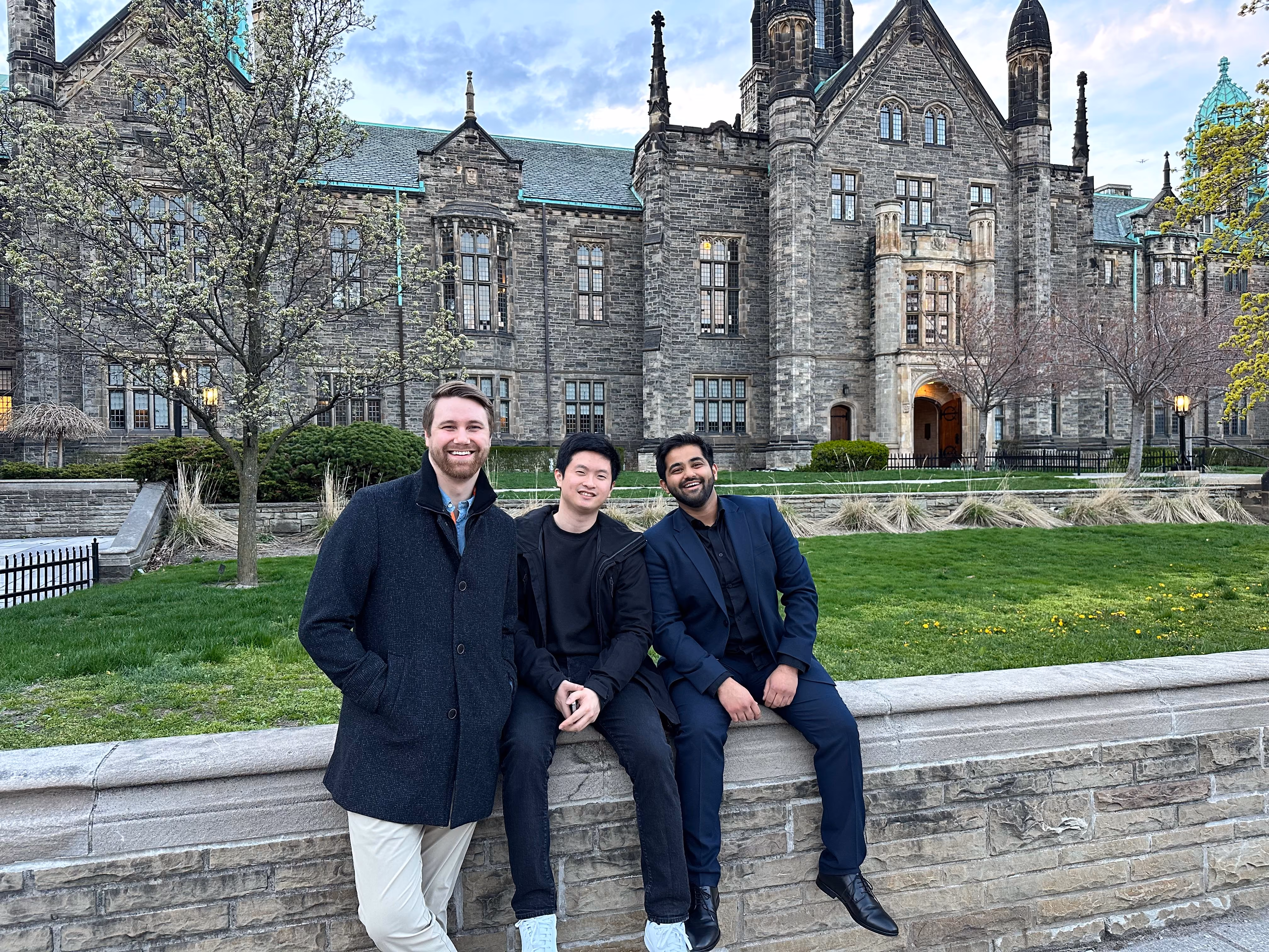 Three teammates in Toronto looking posh