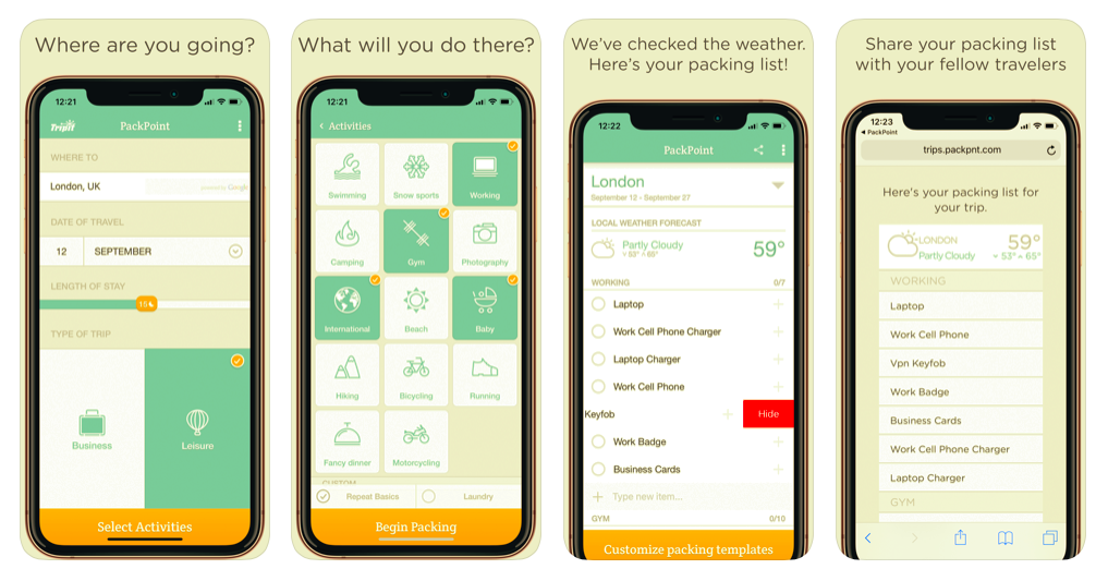 Packpoint app preview and features