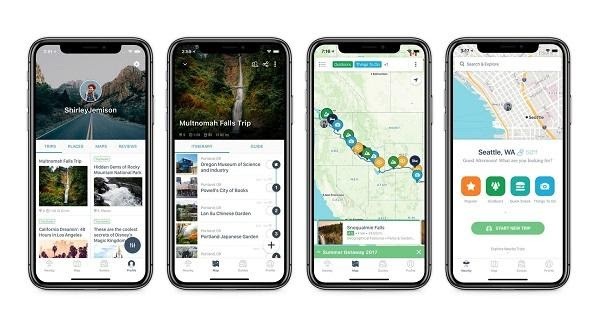 Roadtrippers road trip planning app.
