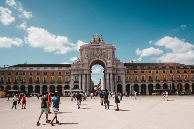 I visited Lisbon's bustling landmarks when I visited