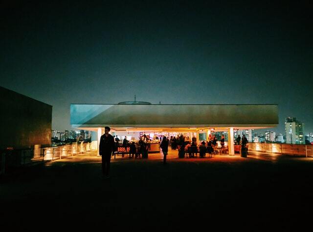 Outdoor cocktail bar in sao paulo.