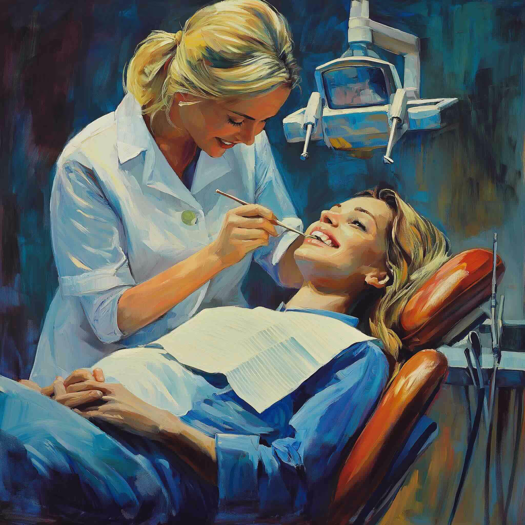 Illustration: dental exam