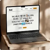 Laptop showing the RSNL Creative website homepage