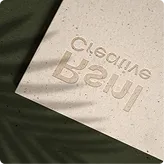 RSNL Creative logo embossed on textured paper