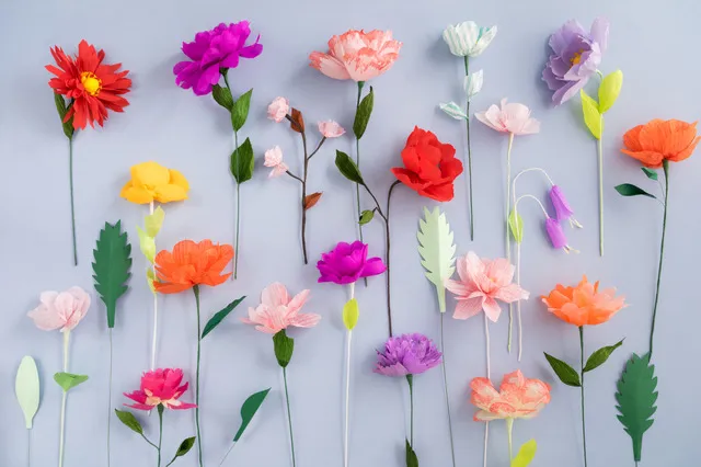 Handgjorda pappersblommor