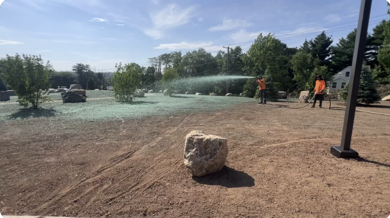 Pro Turf aeration equipment arriving at a Connecticut property
