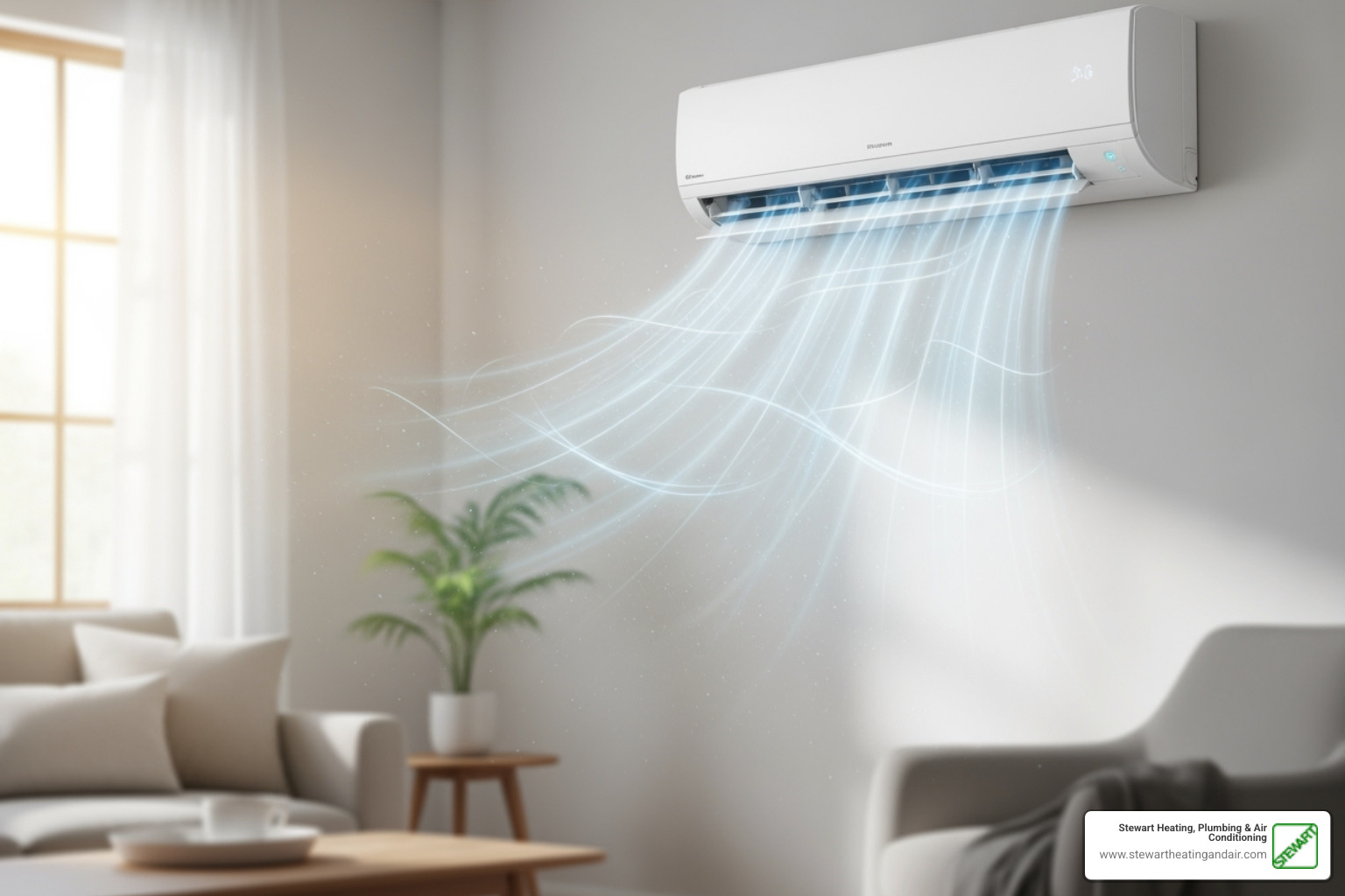 Clean, healthy air flowing from a well-maintained AC unit - AC coil cleaning Concord
