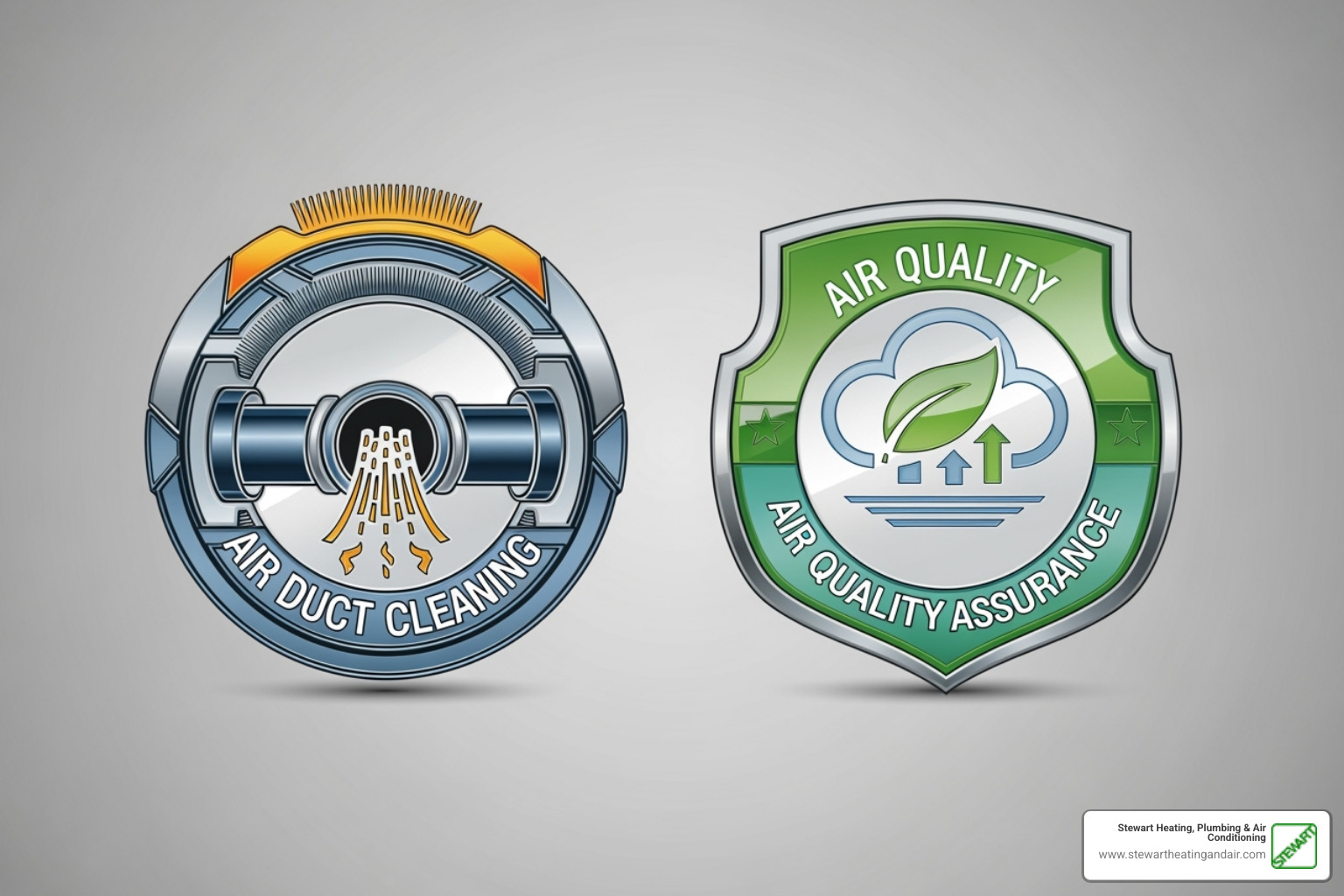 NADCA and QUADCA logos side-by-side - certified air duct cleaners