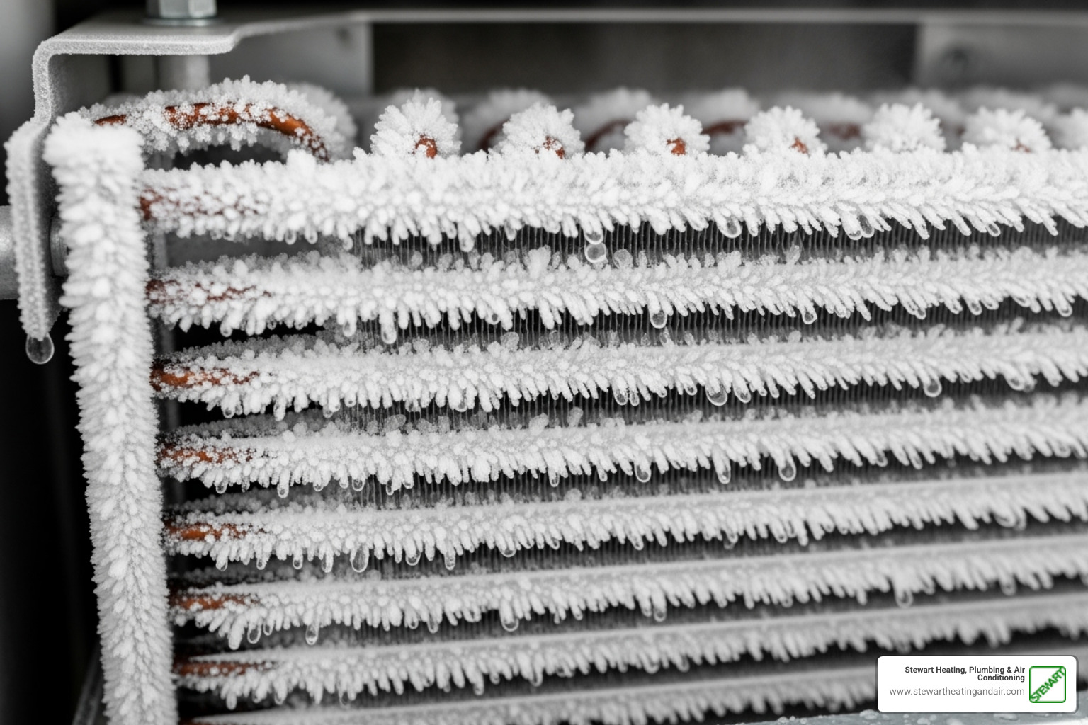 frosted-over evaporator coil - Evaporator coil replacement