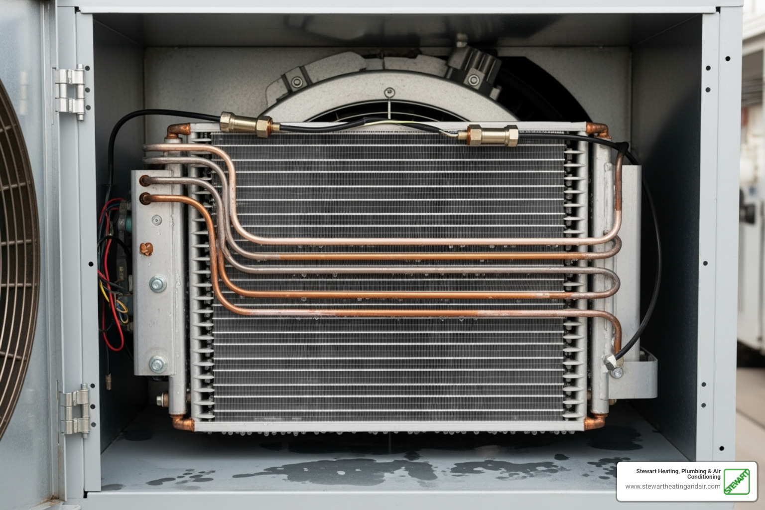evaporator coil inside an air handler unit - Evaporator coil replacement