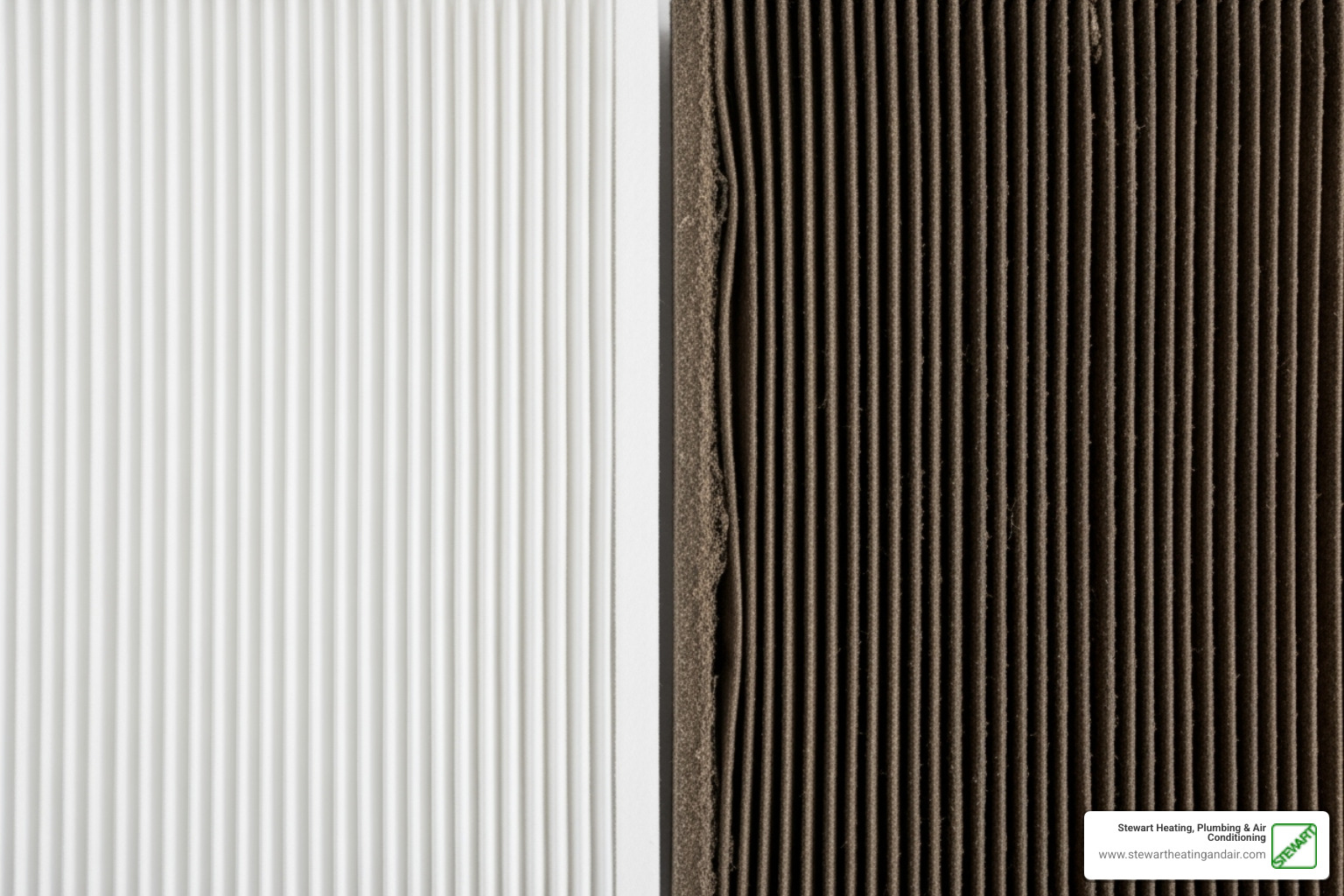 comparing a clean and dirty air filter - AC maintenance Concord CA comparing a clean and dirty air filter - AC maintenance Concord CA