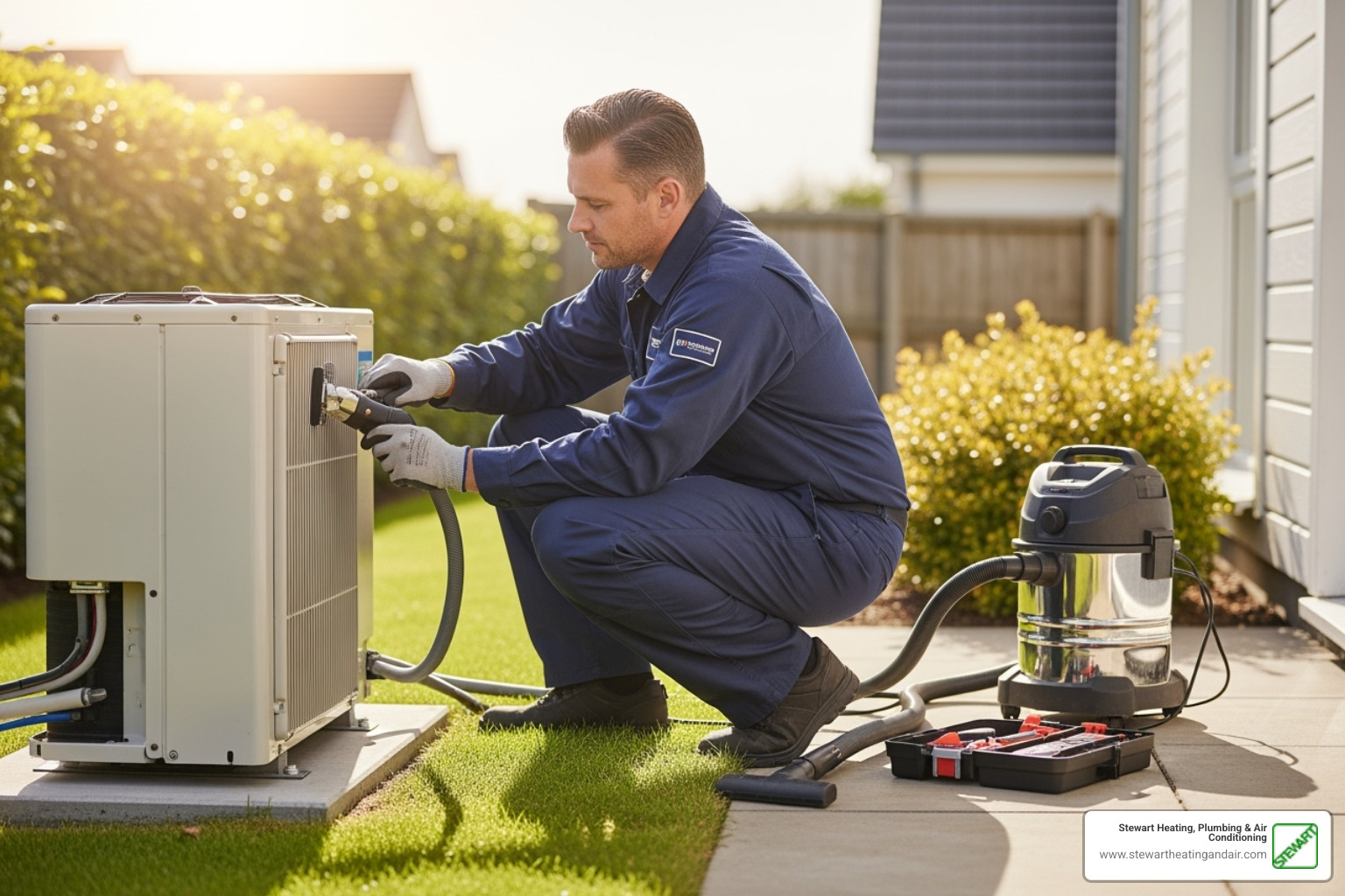technician performing AC maintenance - air conditioner installation bay point ca technician performing AC maintenance - air conditioner installation bay point ca