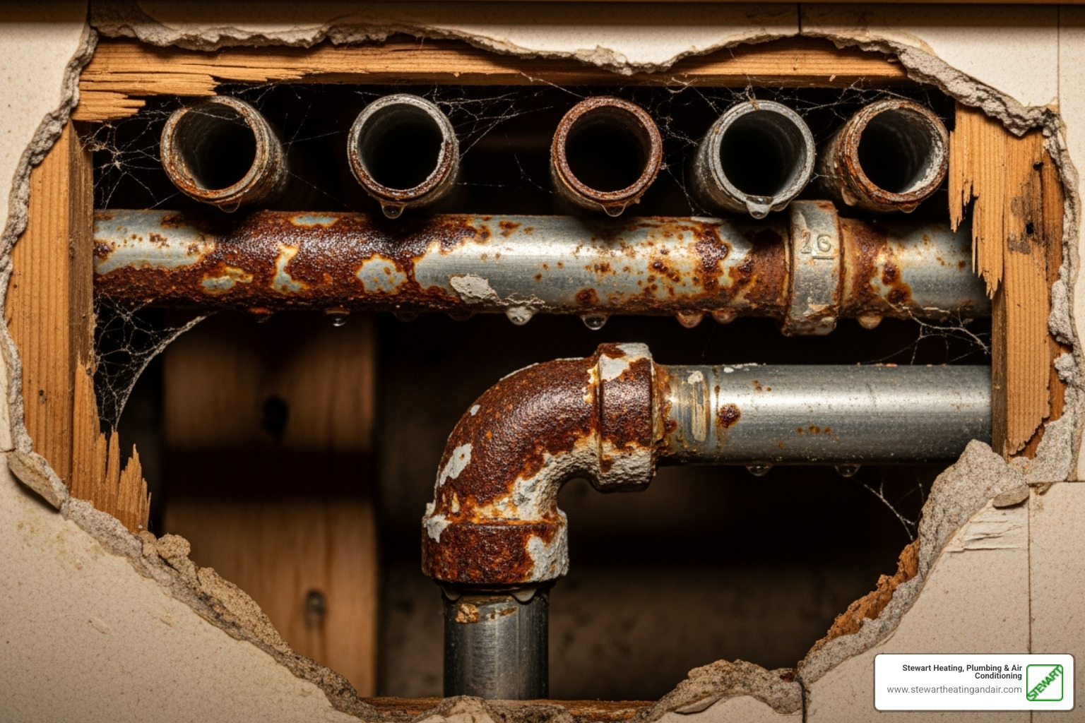 Old, corroded galvanized pipes - pipe replacement brentwood ca