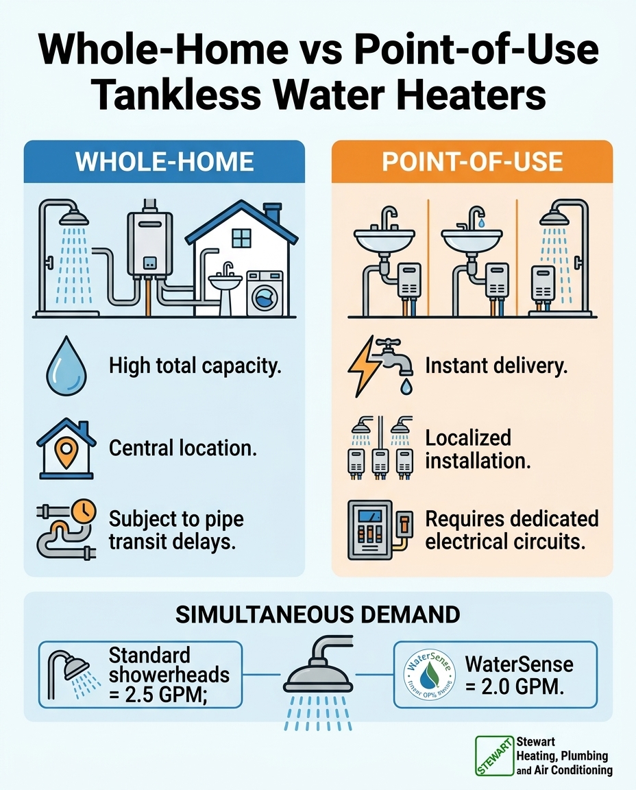 Whole-Home vs Point-of-Use Tankless Water Heaters