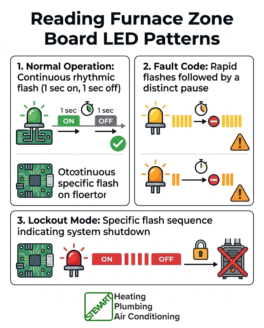 Reading Furnace Zone Board LED Patterns