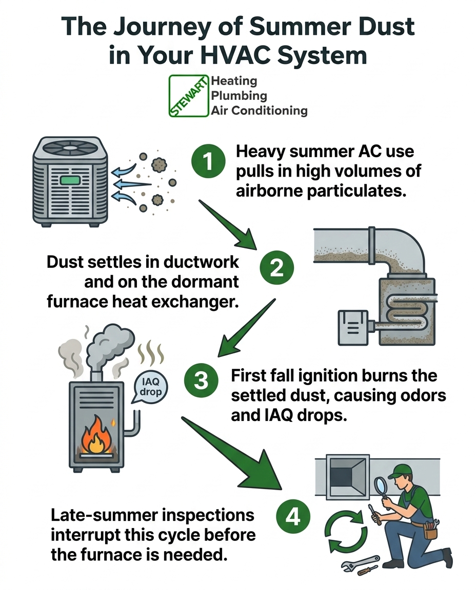 The Journey of Summer Dust in Your HVAC System