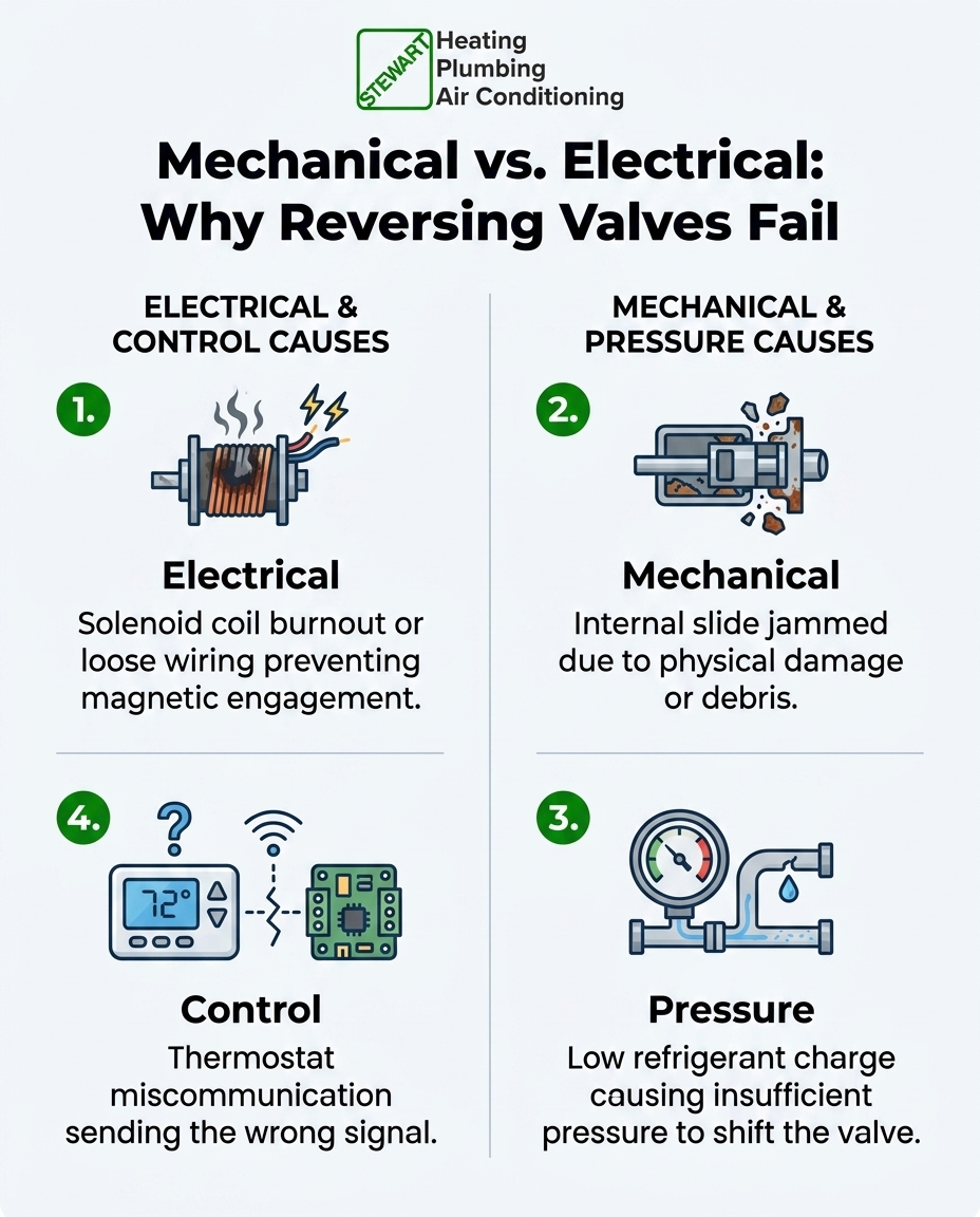 Mechanical vs. Electrical: Why Reversing Valves Fail