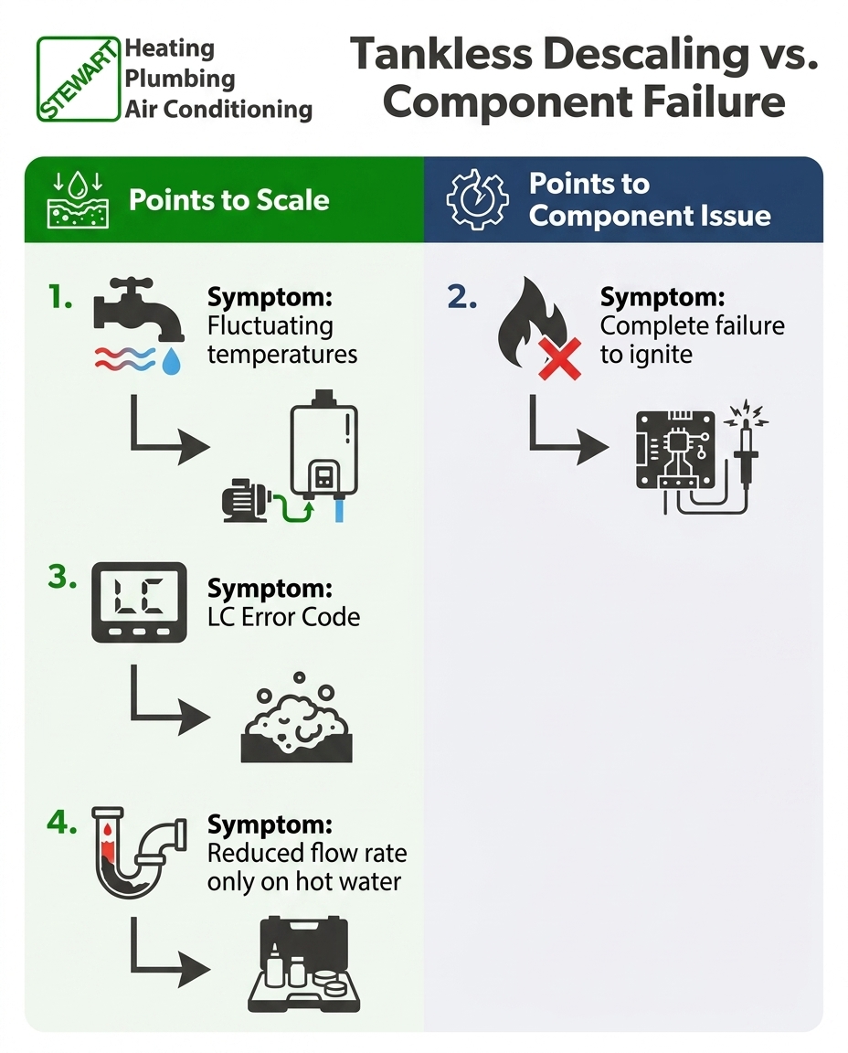 Tankless Descaling vs. Component Failure