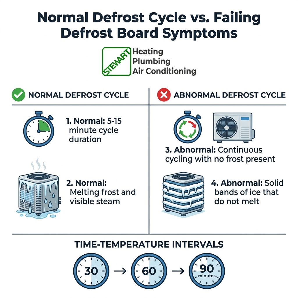 Normal Defrost Cycle vs. Failing Defrost Board Symptoms