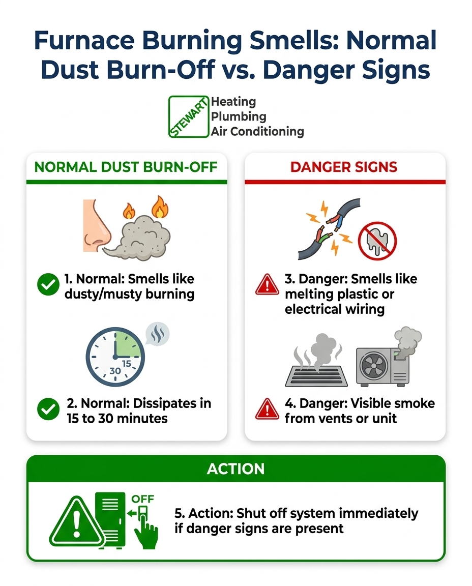 Furnace Burning Smells: Normal Dust Burn-Off vs. Danger Signs