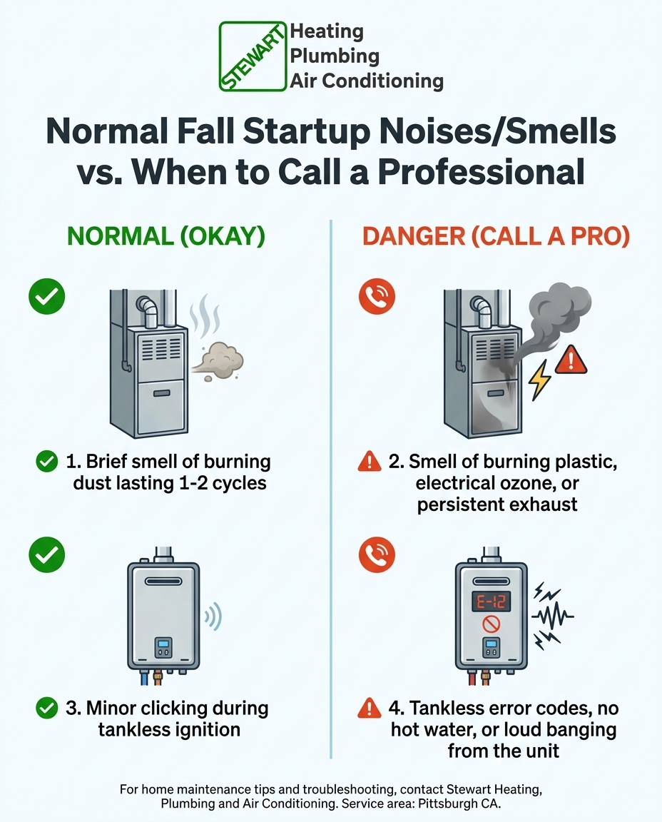 Normal Fall Startup Noises/Smells vs. When to Call a Professional