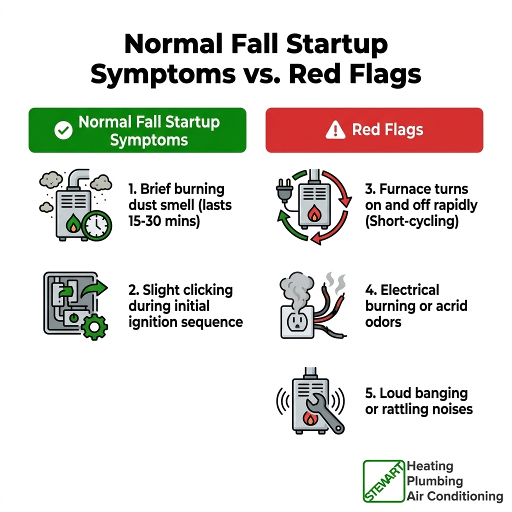 Normal Fall Startup Symptoms vs. Red Flags