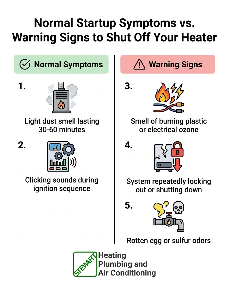 Normal Startup Symptoms vs. Warning Signs to Shut Off Your Heater